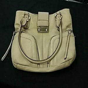 Womens tan 100% genuine leather purse Franco Sarto